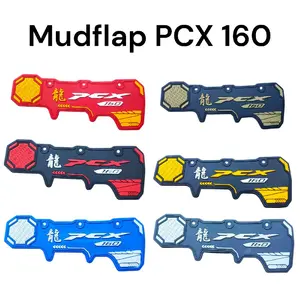 Mudflap PCX 160 2021-2025 Penahan Lumpur Karet Berkualitas Desain Modern Hitam Merah Abu-Abu Biru Kuning untuk PCX 160 Motor