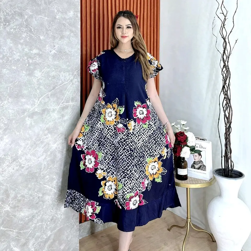 premium Daster Payung - Batik Cap Bahan Rayon Super Busui Friendly Daster Lebaran Daster Kekinian By Batik Cincaro Midi Dress