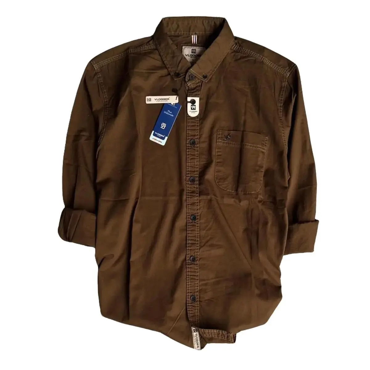 Kemeja Casual Pria Premium Kemeja Lengan Panjang  Bahan Katun Twill Santai Nyaman Kancing Keren Kerah Panjang Santai Pendek