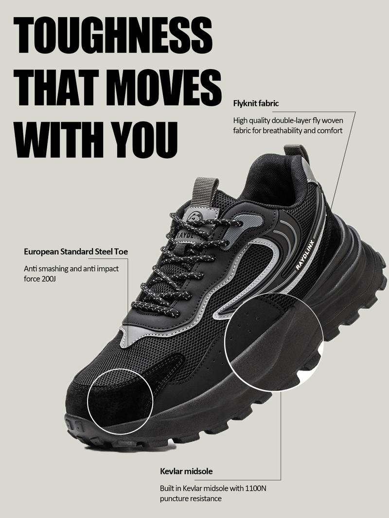 Product Introduction of Steel Toe Shoes for Men Women Comfortable Safety Shoes Lightweight Breathable Working Sneakers Indestructible Construction Work Shoes Boy Footwear 1