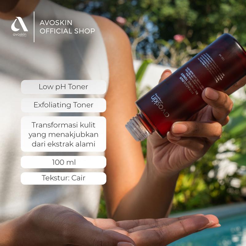 Toner Avoskin Miraculous Refining 100ml-AHA BHA PHA-Eksfoliasi Kulit 3