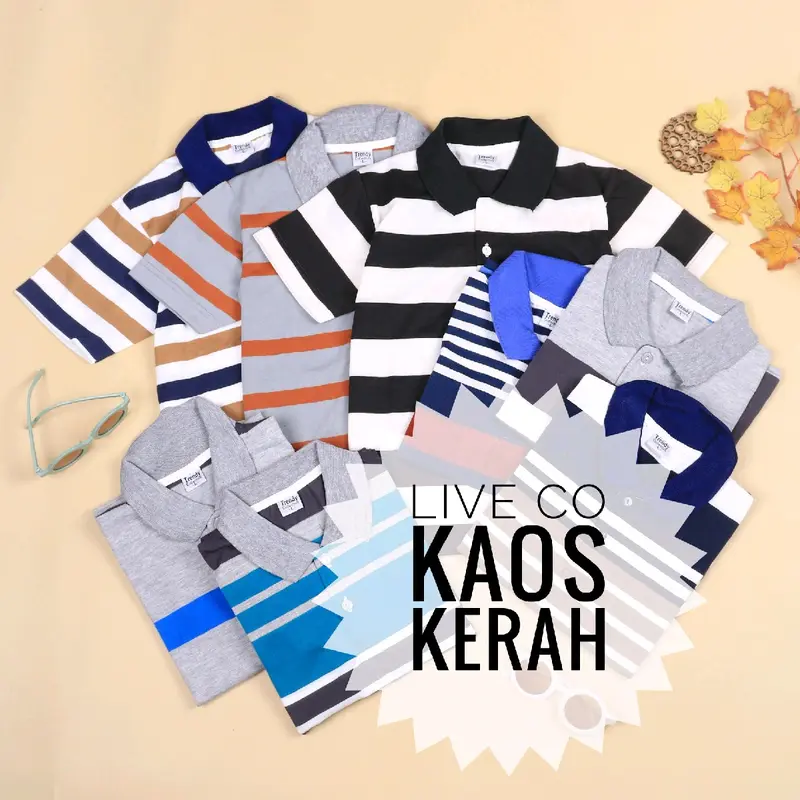 NOTA LIVE STREAMING CO KAOS ANAK KERAH FASHION Motif  Pakaian 0
