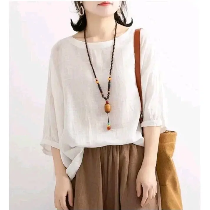 ATASAN BLOUSE WANITA KERUT BAWAH CASUAL FASHION MODEL TERBARU LEBARAN 2024 SIZE M/L/XL/XXL 1