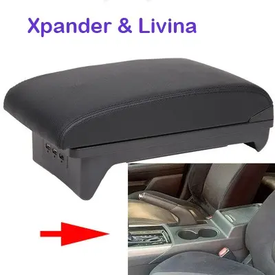 Sliding Armrest Xpander All New Livina Console Box Mobil 3 USB Port Baut