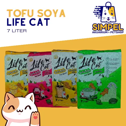 Life Cat Tofu Soya Pasir Kucing Gumpal Wangi 7 Liter Pasir Kucing