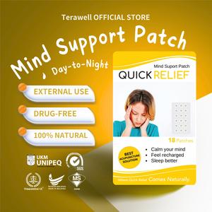 Terawell Quick Relief Daily Head Comfort Patch – Soft & Natural | Daily Head Comfort, Clear Mind & Reduced Eye Strain / Lembut & Semula Jadi | Keselesaan Kepala Harian, Fikiran Jernih & Kurangkan Ketegangan Mata