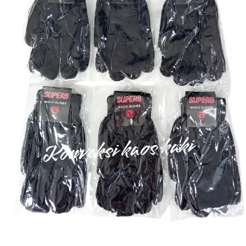 Sarung Tangan Rajut Hitam Polos untuk Pria dan Wanita Dewasa - 1 Pasang Gloves 2