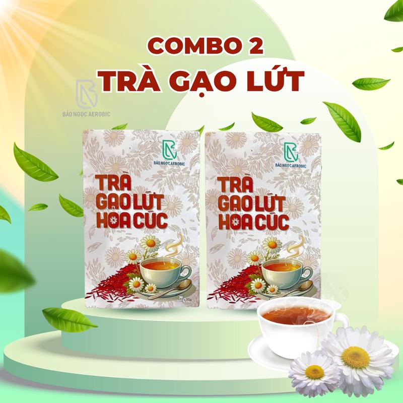 LT - COMBO - 2 HỘP TRÀ GẠO LỨT HOA CÚC - BẢO NGỌC AEROBIC