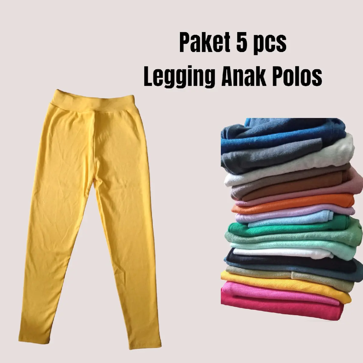 Paket 5 pcs Legging Anak Perempuan Polos Katun 1 sampai 14 Tahun Cotton Bayi Perempuan slim-fit 3-4 tahun fashions slimfit lagging nyaman Celana