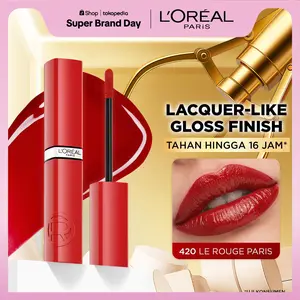 [BARU] L'Oreal Paris Infallible Laque Resistance - Lip Cream Glossy Pigmented Nyaman Lipstik Transferproof Longlasting hingga 16 Jam
