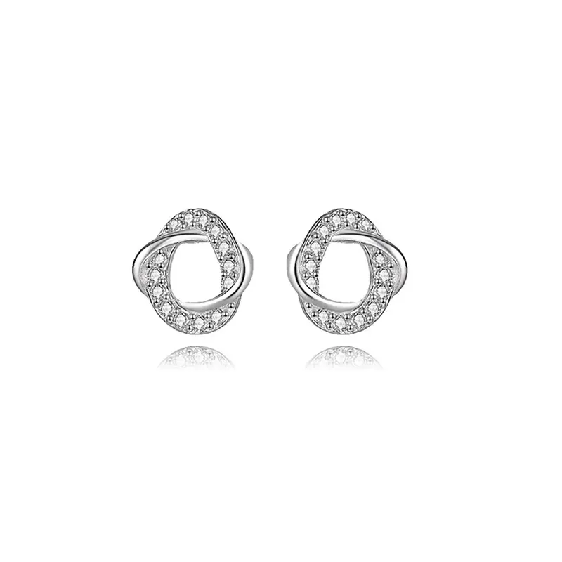 925 Sterling Silver Square Stud Earrings Birthday Gift for Women Trendy