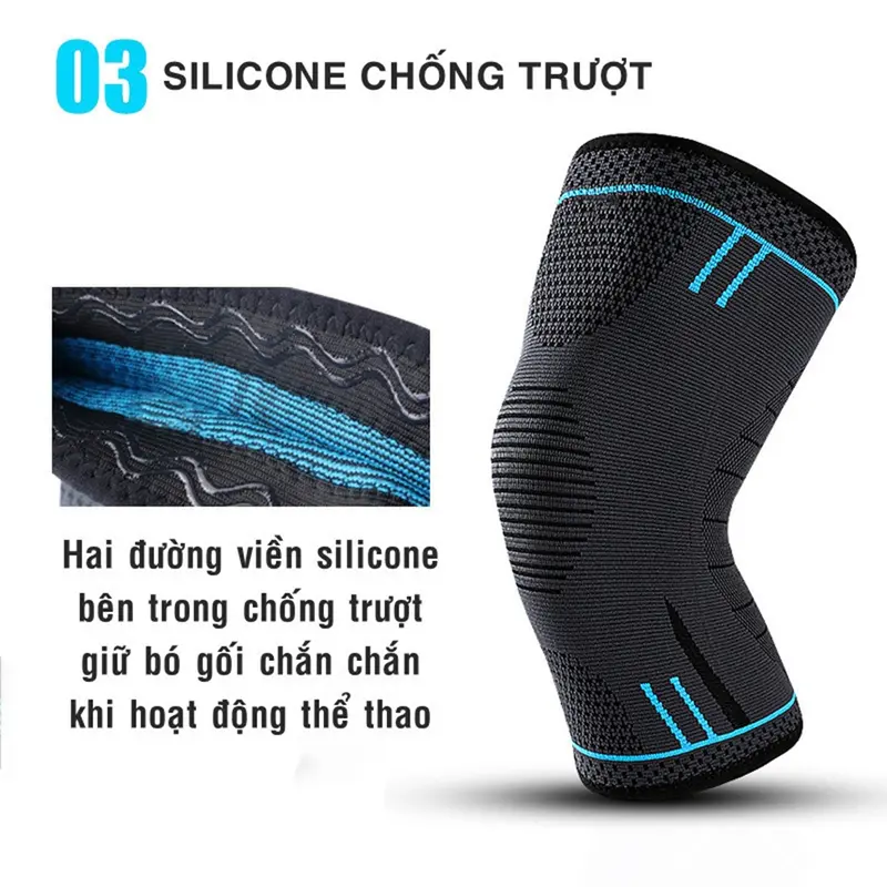 Băng Gối Thể Thao AOLIKES Bảo Vệ Đầu Gối Nam Nữ Bó Gối Chính Hãng Giá Rẻ Pickleball Chạy Bộ Gym Yoga Cầu Lông Đạp Xe 5
