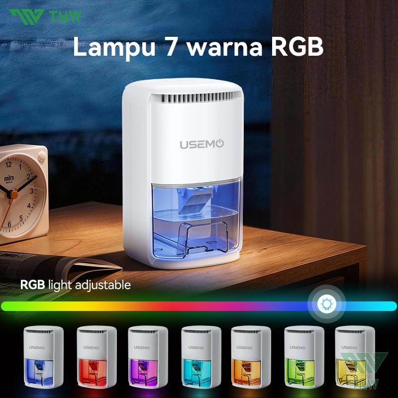 USEMO HD9pro Dehumidifier 1L Penyerap Kelembaban Udara Senyap Auto Off Ruangan 20m²