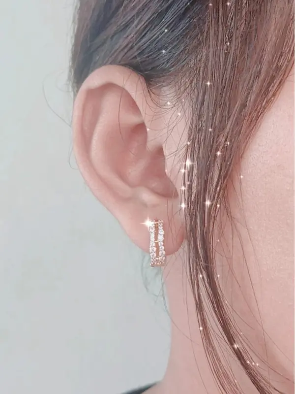 Anting Wanita, Anting Nikita 03 Alloy Lapis Mas 18k Permata Zircon Premium Quality & Tahan Lama EP011G 1