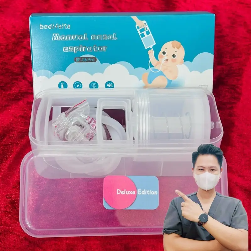 Hút mũi kéo tay bản cao cấp đầu silicon - dùng cho bé từ sơ sinh - chất liệu silicon an toàn cho bé