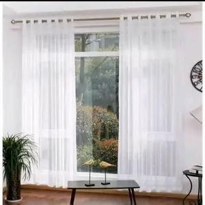 VITRASE PUTIH POLOS UKURAN L200xT300 MODEL RING SMOKRING vitrase flisket Silver Gorden Kain