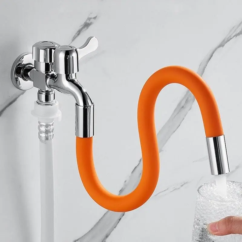 Sambungan Selang Air Flexible Ekstensi Penyambung Keran Air Universal 360 Derajat Bahan Silikon Extension Wastafel