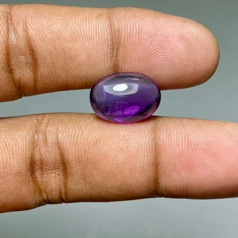Natural Amethyst Batu Kecubung Ungu cabochon Dim 16x11.5x6.5 2