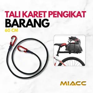 Januel Tali Karet Pengikat Barang Bagasi Motor Elastic Cord Strap 60cm - Jn61 - Black/Red