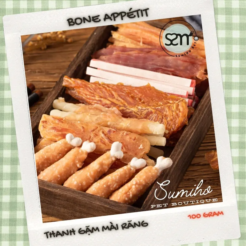 Bánh thưởng dinh dưỡng chó mèo Bone Appetit (gói 100gr) snack ăn vặt dinh dưỡng cho thú cưng 3