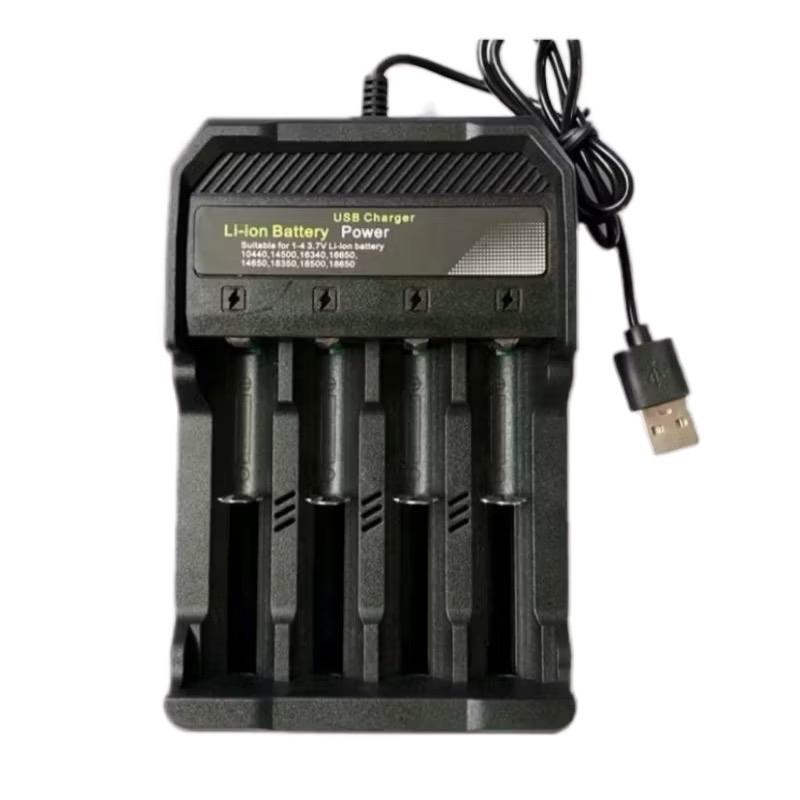 Chargeran Battre 18650/18500/14500/16350 Model USB 4Slot Universal Berkualitas Terbaik 1