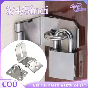 1set Overpal Siku Gembok 3/4/5 Inch Overpal Siku Kecil Stainless Kunci Pintu Overpal