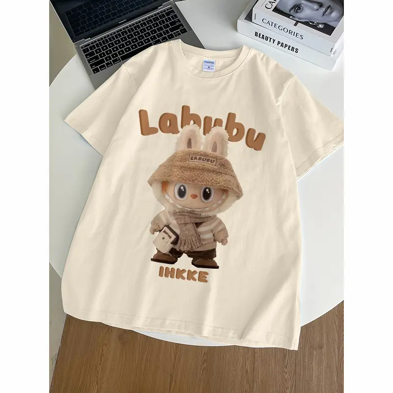 I000039823 kaos Labubu fashion kaos wanita oversize korean style lengan pendek baju atasan wanita terbaru 100%cotton