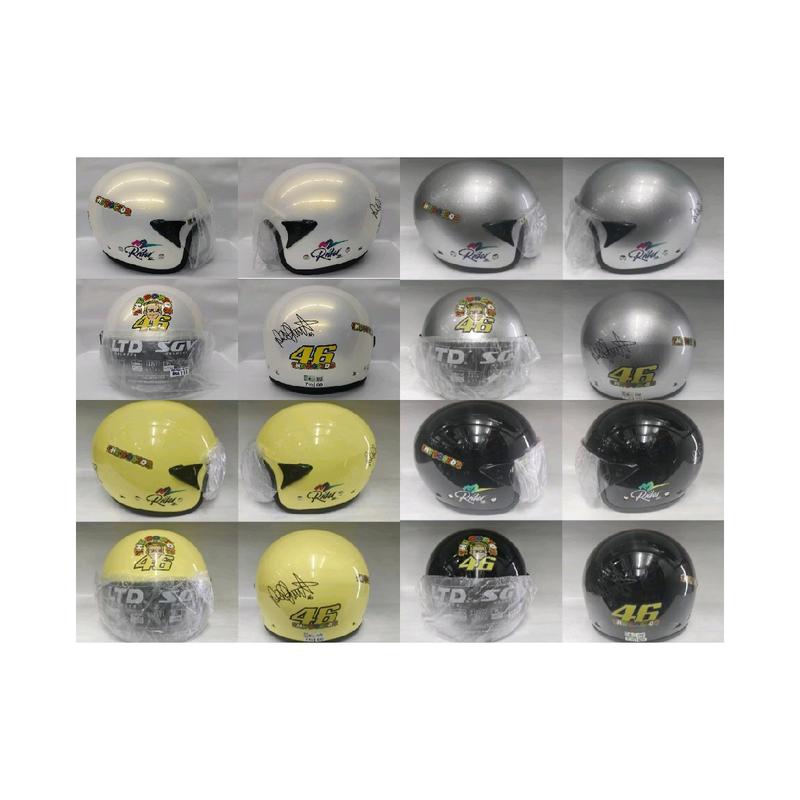 ORIGINAL HELMET SGV RIDER 2 YELLOW SILVER BLACK ROSSI 46 - TikTok Shop ...
