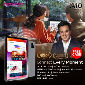 [Exclusive Baim Wong] (FREE CASE) ADVAN TAB A10 Wifi 4GB/64GB 10.1” inch Octa Core IPS Screen Tablet Android 14 5000mAh