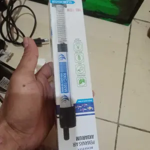 Alat Pemanas Aquarium ikan hias Rosston RSK Heater Kaca 25Watt 50Watt 75 Watt 100Watt