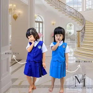 Set Seragam dan Rompi TK/Paud Nasional Laki-Laki dan Perempuan Panjang/Pendek