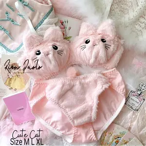 Bra Set Sexy Wanita Bh Fancy Premium Bulu Bulu Lucu Rien Paolo