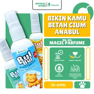 Holycat Parfum Kucing Authentic BUL-BUL Aman Terjilat Non Alkohol Wangi Sepanjang Hari 60 ML