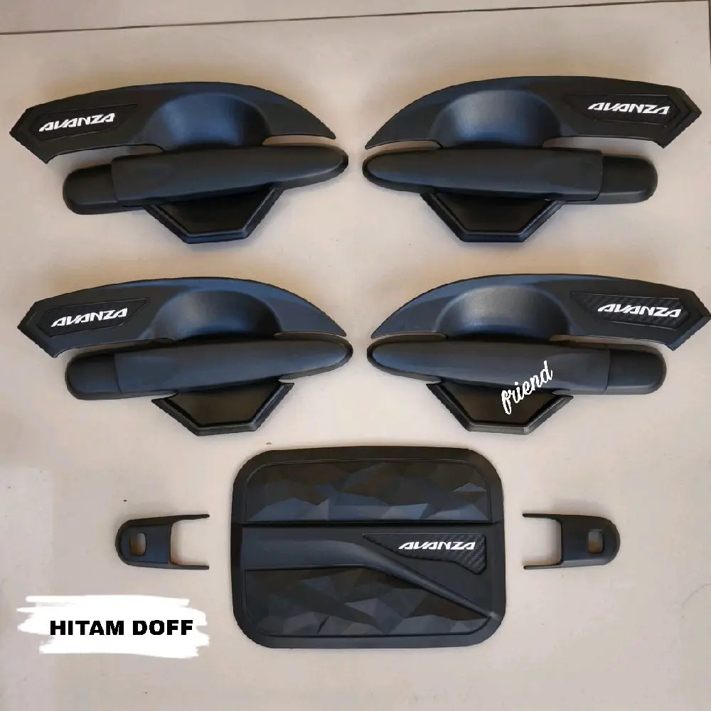 paket outer handle dan tankcover avanza 2012-2021 hitam doff,carbon dan Glossy