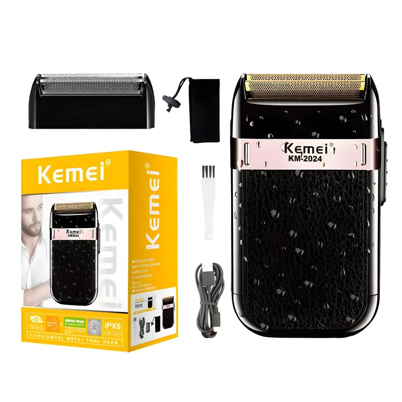 Kemei プロ仕様 ヘアクリッパーセット（メンズ）、コードレストリマー