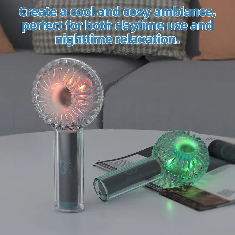 GOOJODOQ KIPAS ANGIN LED Light Kipas Mini GENGGAM Cute / Kipas Lipat PORTABLE / Mini Fan 5