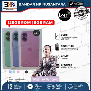 [Exclusive Wennywijaya] [TAM] Apple iPhone 16 128GB NEW GARANSI TAM