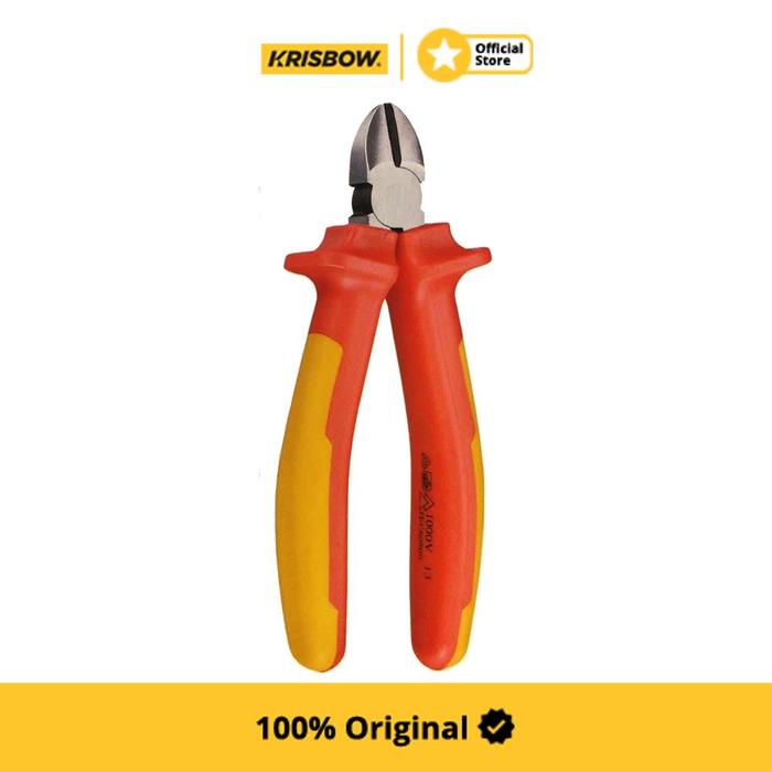Gambar Krisbow Tang Potong Diagonal Insulasi 15 cm Pliers Tool Penjepit Besi Alat Jepit dari Krisbow Official ID Kab. Bekasi Tokopedia