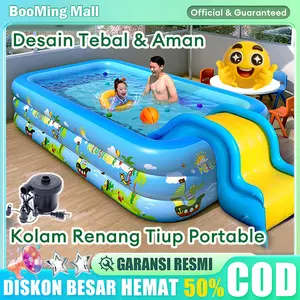 kolam renang anak kolam renang anak jumbo/3 ring Tiup Karet/ Besar lebih tebal luar ruangan kolam renan mainan kolam renang Kolam Renang Anak jumbo 3 Rings dan Bayi Tiup Karet Besar Family Inflatable Swimming Pool Luar Ruangan