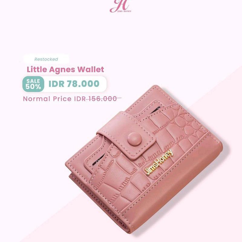 Jims Honey Dompet Wanita LITTLE AGNES Wallet Jimshoney Kartu Kulit 2
