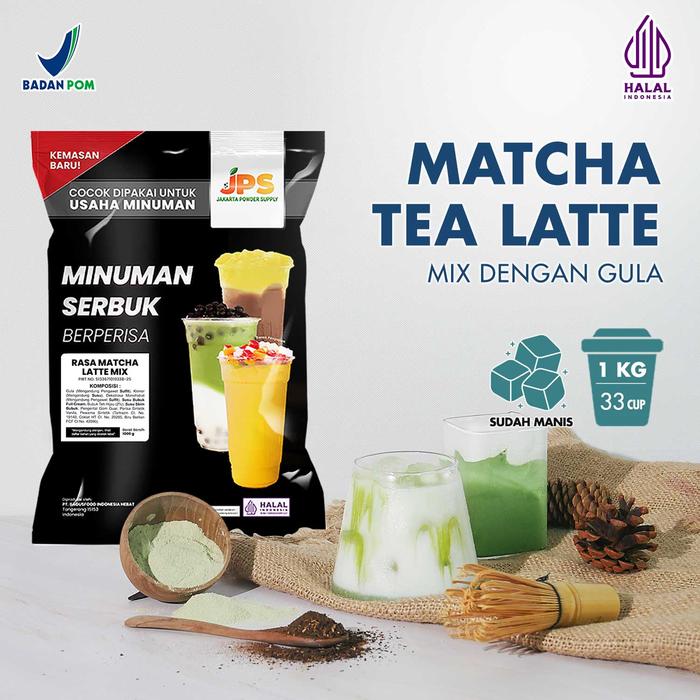 Gambar Bubuk Minuman Rasa Matcha Latte Mix Powder Instant 1 Kg dari Jakarta Powder Supply Kota Tangerang Tokopedia