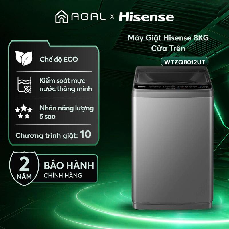 Máy Giặt Cửa Trên 8 Kg Hisense WTZQ8012UT