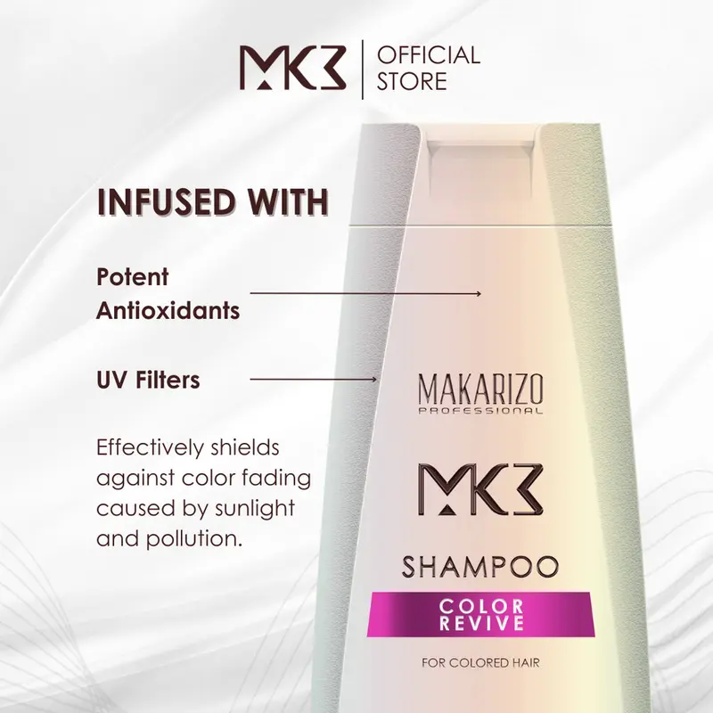 Makarizo Professional MK3 Color Revive Shampoo 250ml - Shampoo Khusus Rambut Berwarna Colored Hair Shampoo 2