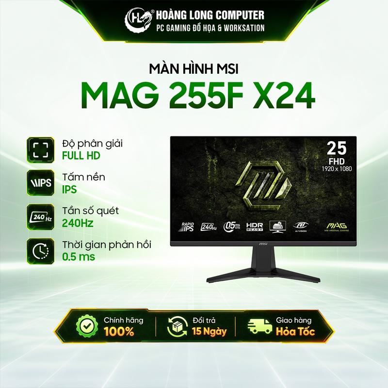 Màn Hình MSI MAG 255F X24 25 Inch 240Hz Rapid IPS Full HD 0.5ms Chuyên Game FPS