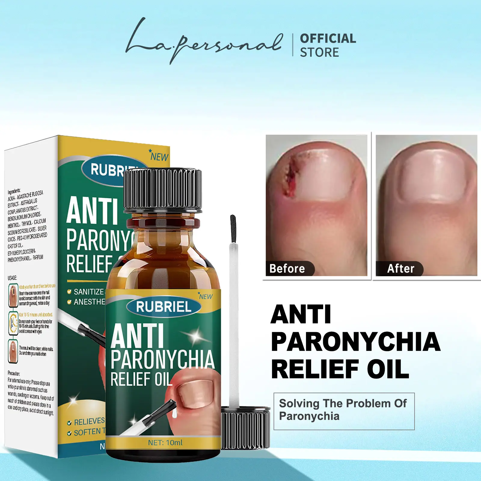 La.personal Kuku Onikomikosis Paronychia Anti Infeksi Kuku Toe Nail Pengobatan Jamur Minyak Esensial Antibacterial Nail Essential Oil Treatment