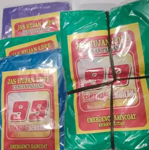 (1 PACK 12 PCS) Jas Hujan / Mantol Ponco LDPE merk 99 lengan panjang