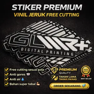 STIKER VINYL JERUK CUTTING ANTI GORES DAN ANTI AIR ORIGINAL GLAMOUR DIGITAL PRINTING