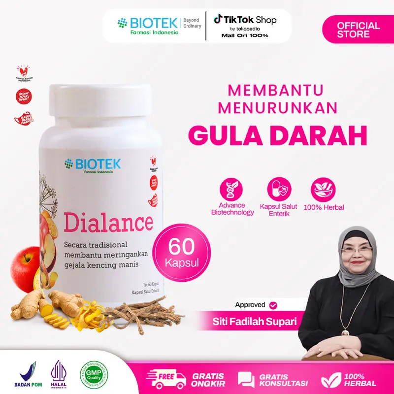 Biotek Farmasi - Dialance - Obat Diabetes Kering Basah Herbal