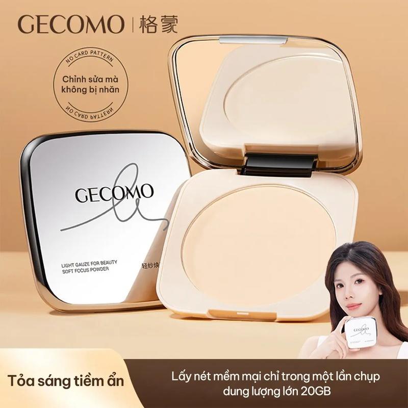 GECOMO Powder 20g Phấn Nền Kiềm Dầu Giữ Lớp Trang Điểm Lâu Trôi Chống Thấm Nước Và Mồ Hôi Phù Hợp Với Da Dầu Và Da Nhạy Cảm Phấn Phủ Cố Định Lớp Trang Điểm Dành Cho Nữ Che Khuyết Điểm & Nâng Tông Trắng Da B53