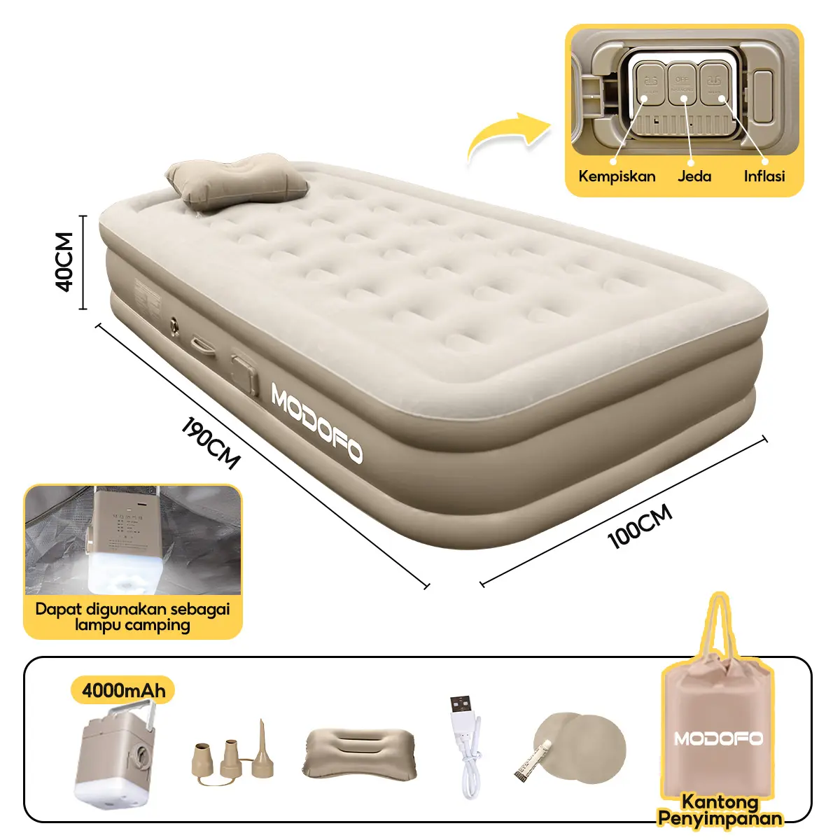 1-2 orang (dua lapisan)